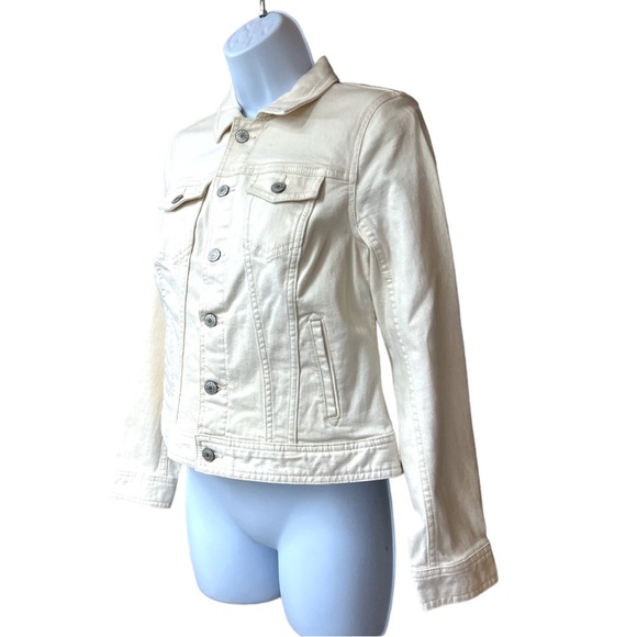 SzP Talbots White Denim Jean Jacket - Picture 4 of 6